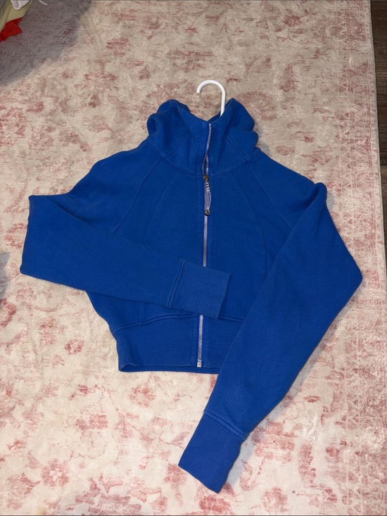 lululemon athletica Sweaters - lululemon athletica Cobalt Blue Zip-Up Crew Sweater